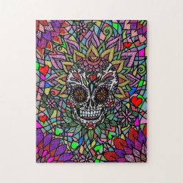 Quebra-cabeça Difícil de Arte de Crânio