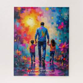 Quebra-cabeça Diga Dia de os pais feliz de uma forma única