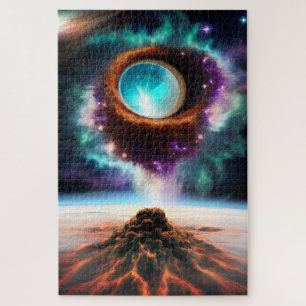Quebra-cabeça Dimensão Roxa Passa Acima Da Poeira da Nebulosa Vu