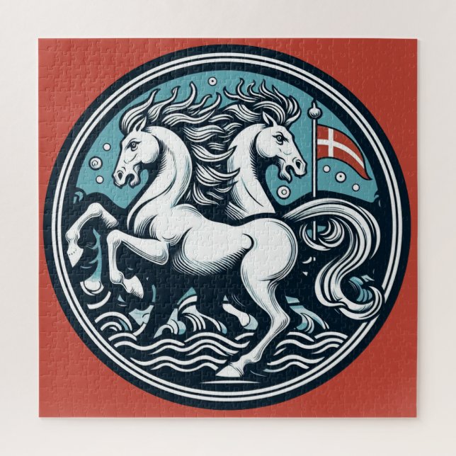 Quebra-cabeça "Dinamarca Linda Cavalos Místicos" 19 (Vertical)