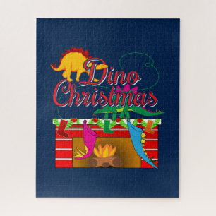 Quebra-cabeça Dino Christmas - Dinossaur Stockings