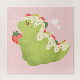 Quebra-cabeça Dinossauro de Matcha de Morango