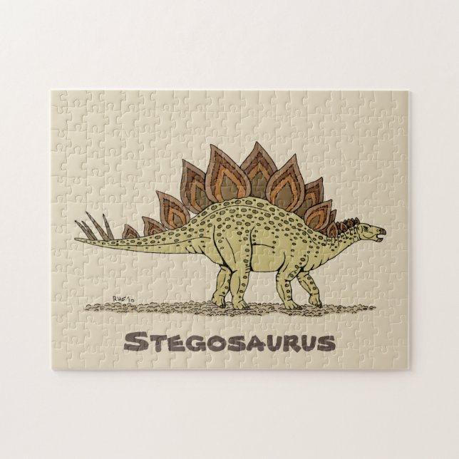 Quebra-cabeça Dinossauro Jurássico Stegossauro (Horizontal)