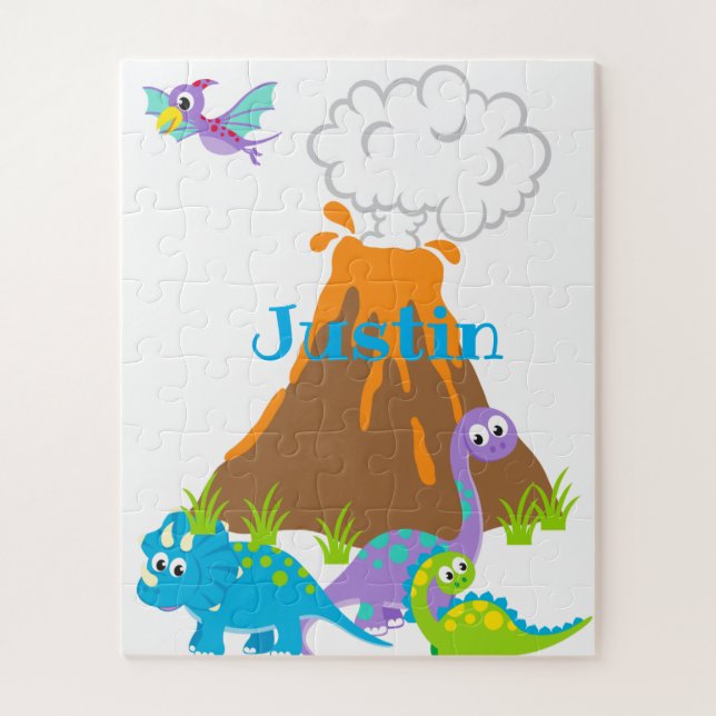 Quebra-cabeça Dinossauro, Personalizar Poster (Vertical)