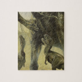 Quebra-cabeça Dinossauros Antigos, Torvosaurus e Brachiosaurus