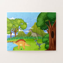 Dinossauros Na Floresta Pré-Histórica Diversão De