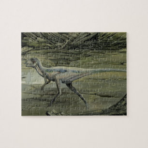 Quebra-cabeça Dinossauros Vintage, um Hypsilophodon do Cretáceo