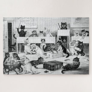 Quebra-cabeça Disciplina da Sala de Aula de Gatos, Louis Wain