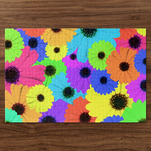 Quebra-cabeça Disies ou Marigolds - Padrão Psicodélico Colorido