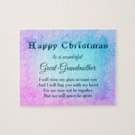 Quebra-cabeça Distância Feliz Excelente de Natal Avó