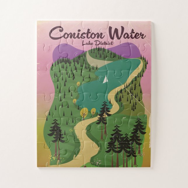 Quebra-cabeça Distrito de Coniston Water Lake (Vertical)
