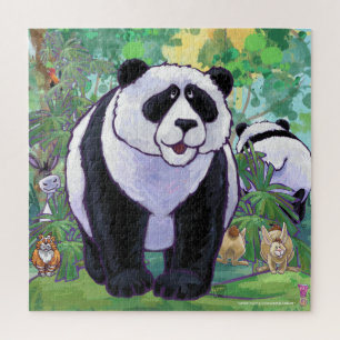Quebra-cabeça Diversão da selva do urso de Panda