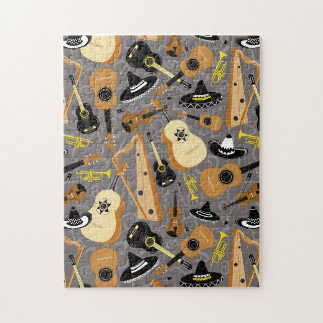 Quebra-cabeça Diversão de Banda Mariachi (Vertical)