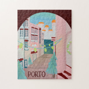 Quebra-cabeça Diversão do Porto Português de inverno