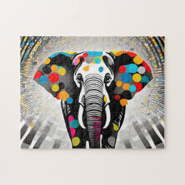 Quebra-cabeça Diversão Moderna do Elefante bolinhas