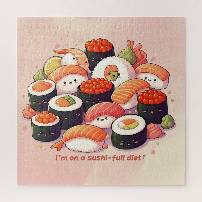 Quebra-cabeça Divertimento Kawaii Sushi (Vertical)