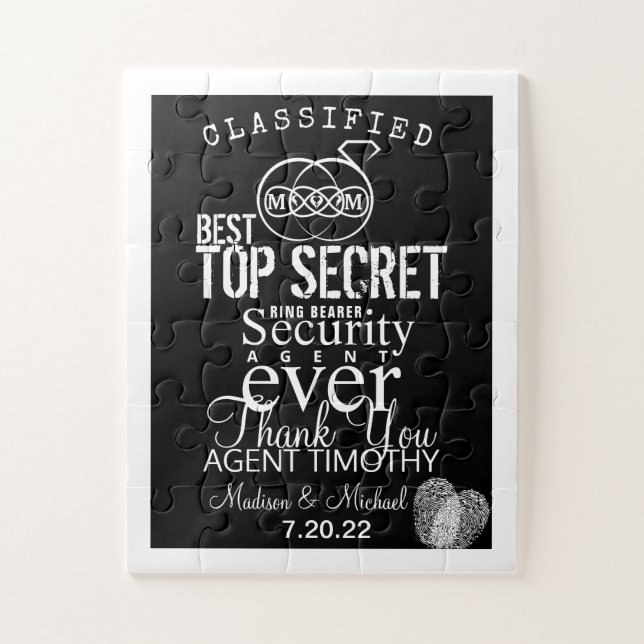 Quebra-cabeça do Agente Secreto do Bearer do Anel (Vertical)