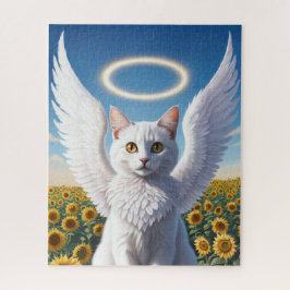 Quebra-cabeça do Anjo Persa Branco