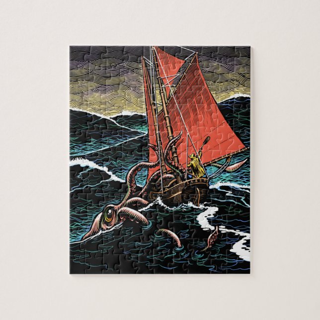 Quebra-cabeça do ataque do calamar (Vertical)