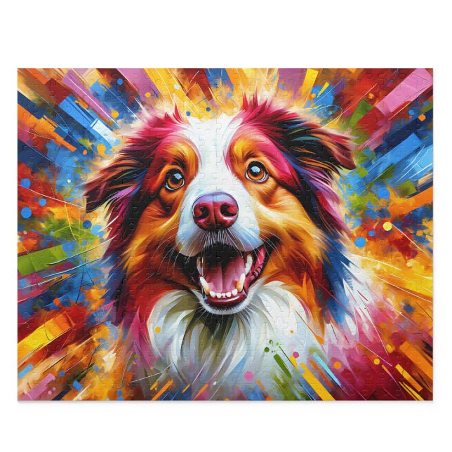 Quebra-cabeça do Australian Shepherd: Red Merle Au (Australian Shepherd Puzzle: Red Merle Aussie Jigsaw)
