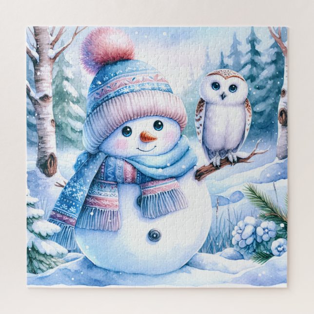 Quebra-cabeça do Boneco de Neve (Vertical)