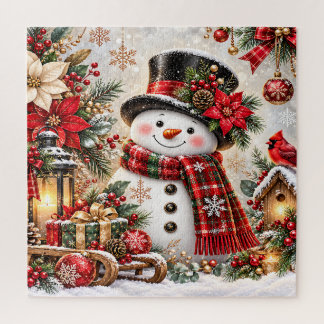 Quebra-cabeça do Boneco de Neve de Natal