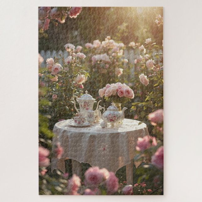 Quebra-cabeça do Cantinho de Leitura Floral (Vertical)