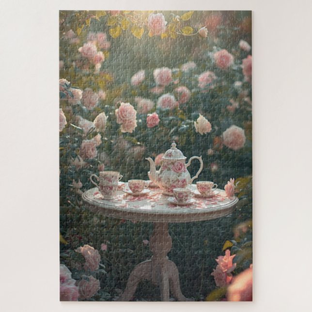 Quebra-cabeça do Cantinho de Leitura Floral (Vertical)