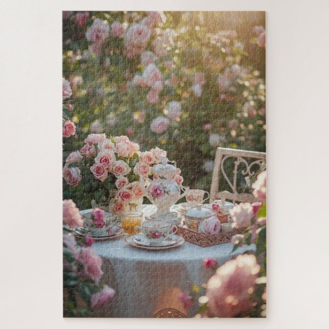 Quebra-cabeça do Cantinho de Leitura Floral (Vertical)