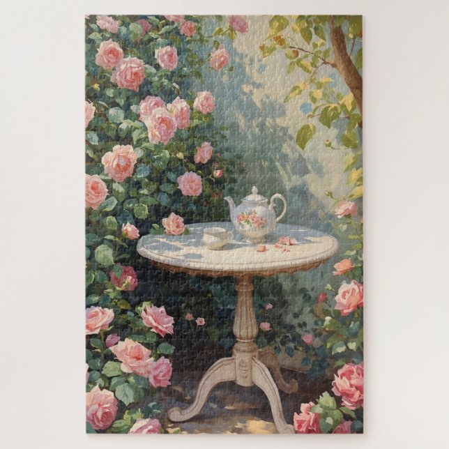 Quebra-cabeça do Cantinho de Leitura Floral (Vertical)