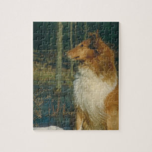 Quebra-cabeça do cão do Collie