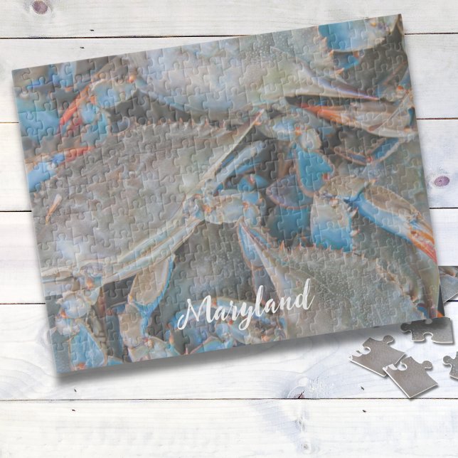 Quebra-cabeça do caranguejo de Maryland personaliz (Maryland Blue Crab Puzzle...a fun relaxing good time, especially when on your vacation. Hang it!)
