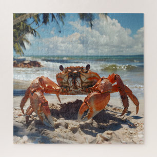 Quebra-cabeça do caranguejo de praia
