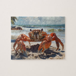 Quebra-cabeça do caranguejo de praia