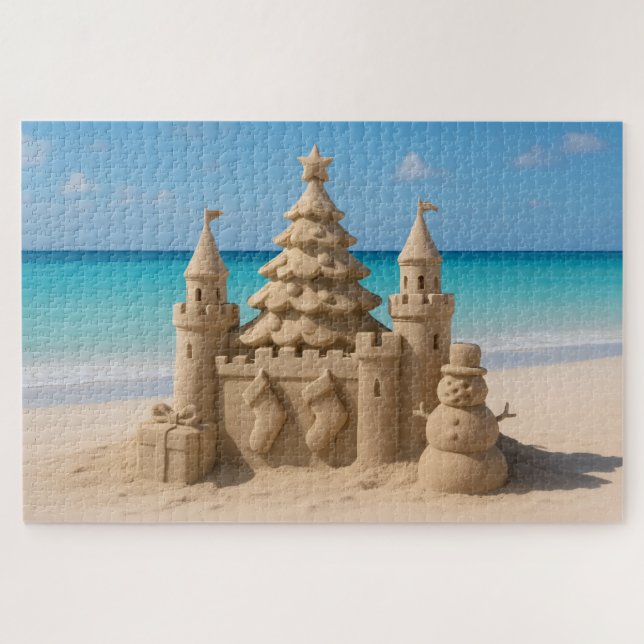Quebra-cabeça do Castelo de Areia de Natal (Horizontal)