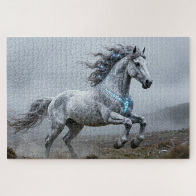 Quebra-cabeça do Cavalo Animal Espiritual Celta (Horizontal)