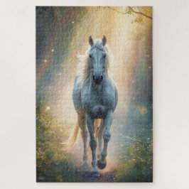 Quebra-cabeça do Cavalo Branco Majestoso