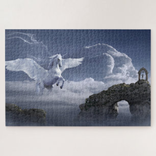 Quebra-cabeça do Cavalo Branco Pegasus Fantasia