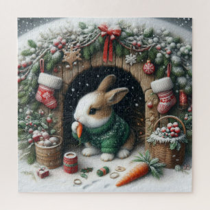 Quebra-cabeça do Coelho de Natal