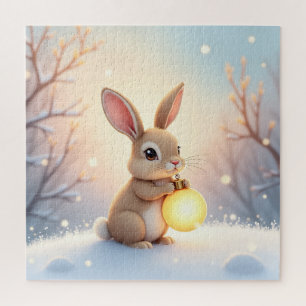 Quebra-cabeça do Coelho de Natal de Inverno