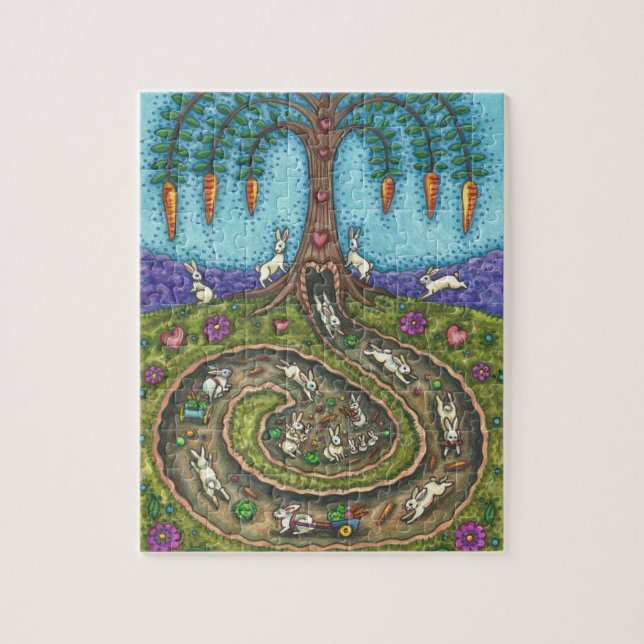 QUEBRA-CABEÇA DO COELHO PARA BAIXO, WILLOW & BUNNI (Vertical)