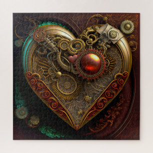 Quebra-cabeça do Coração Steampunk