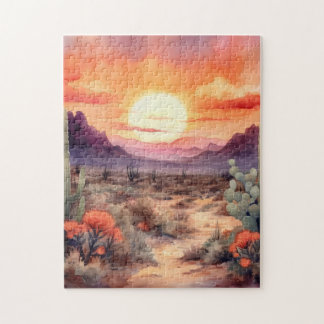 Quebra-cabeça do Deserto Sunset Cactus