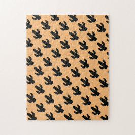 Quebra-cabeça do Difícil Saguaro Cactus Negro e La