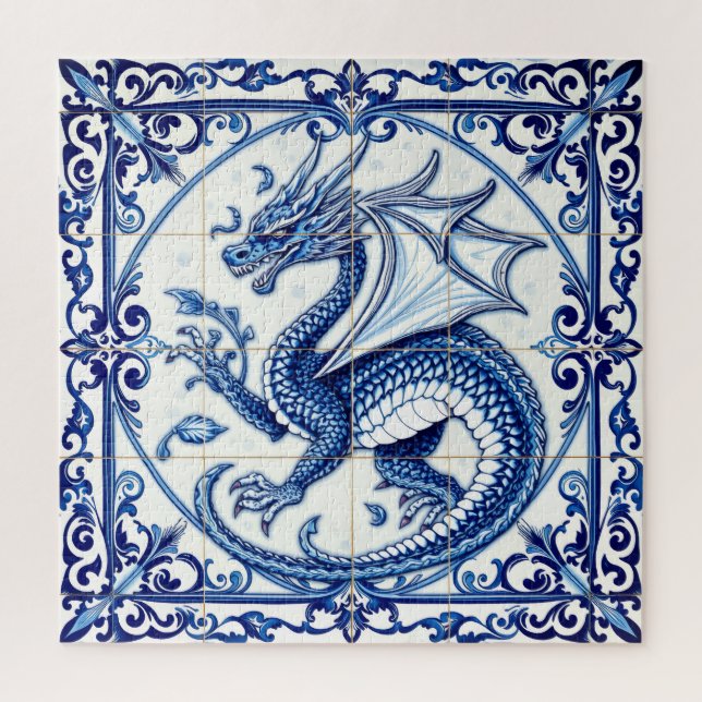 quebra-cabeça do dragão da lua safira (Vertical)