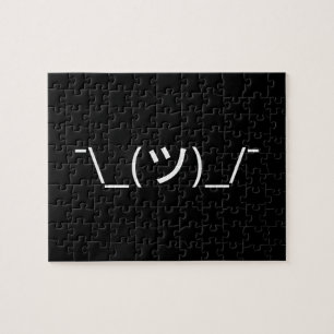 Quebra-cabeça ¯ do Emoticon da encolho de ombros \ japonês