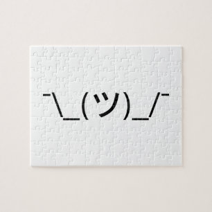 Quebra-cabeça ¯ do Emoticon da encolho de ombros \ japonês