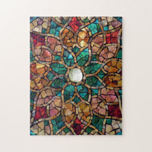 Quebra-cabeça do "estrela do mosaico do vitral
