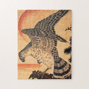 Quebra-cabeça do falcão de Kuniyoshi