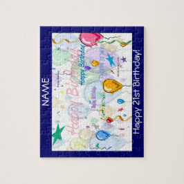 Quebra-cabeça do feliz aniversario (personalize)